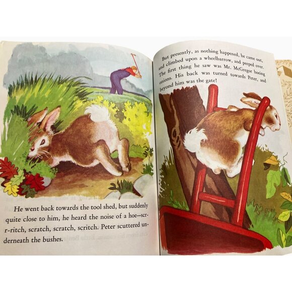 The Tale Of Peter Rabbit By Beatrix Potter Hardcover Little Golden Book - Picture 14 of 15
